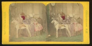 French Genre H-C Stereoview Scénes Animées Children Collection B. K. ~1860s - Picture 1 of 2