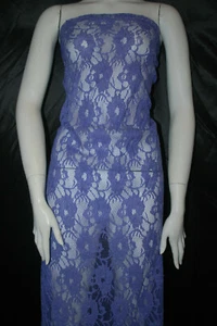  Häkelspitze Nylon Strickstoff Floral Deep Periwinkle Farbe Meterware - Bild 1 von 12