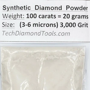 Polvo de diamante lapidary malla de arena 3.000 (3-6 micras) peso 100 quilates = 20 gramos - Imagen 1 de 9