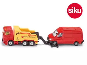 Siku 1667 Ripartizione Recupero Camion Con Furgone Funzionamento Ruota Lift Cast - Foto 1 di 1