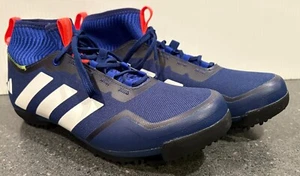 Adidas The Gravel 2.0 scarpe ciclismo US uomo taglia 8 IG5469 blu righe bianche - Foto 1 di 8