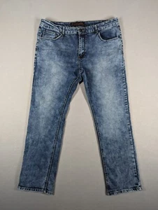 Brooklyn Laundry Jeans Size W38 L30 Blue Acid Wash Distressed Streetwear Skater - Picture 1 of 12