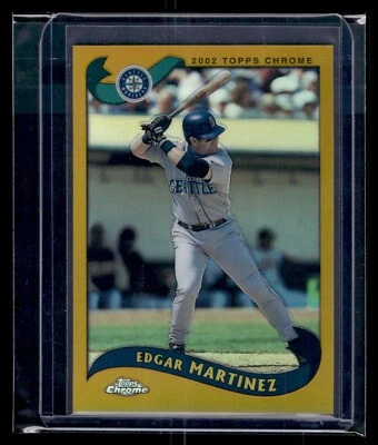 2002 Topps Chrome Gold Refractor #475 Edgar Martinez HOF Mariners - Image 1 of 2