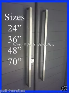 Square Pull Long Door Handle Entry Modern 316 Stainless Steel Marine Grade - Picture 1 of 4