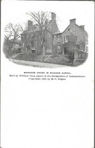 Manners House Built By William Paca -1906 Private Mailing Card - FINE Unused