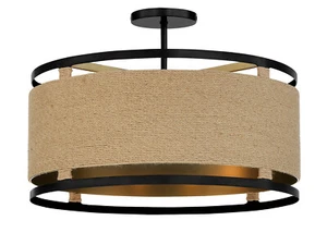 Minka Lavery Windward Passage 4 Light Semi Flush, Coal / Soft Brass - Picture 1 of 1