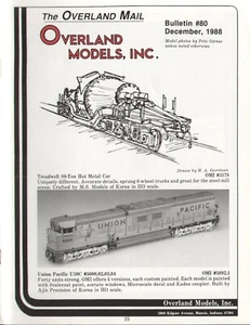catalogo rivista OVERLAND MODELS MAIL Bulletin 80 1988 E aa - Picture 1 of 2