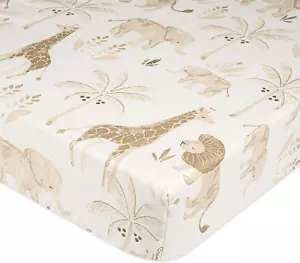 Safari Animal Crib Sheet, Fitted Crib Sheets, 28" X 52" Standard Size Crib Sheet - Picture 1 of 12