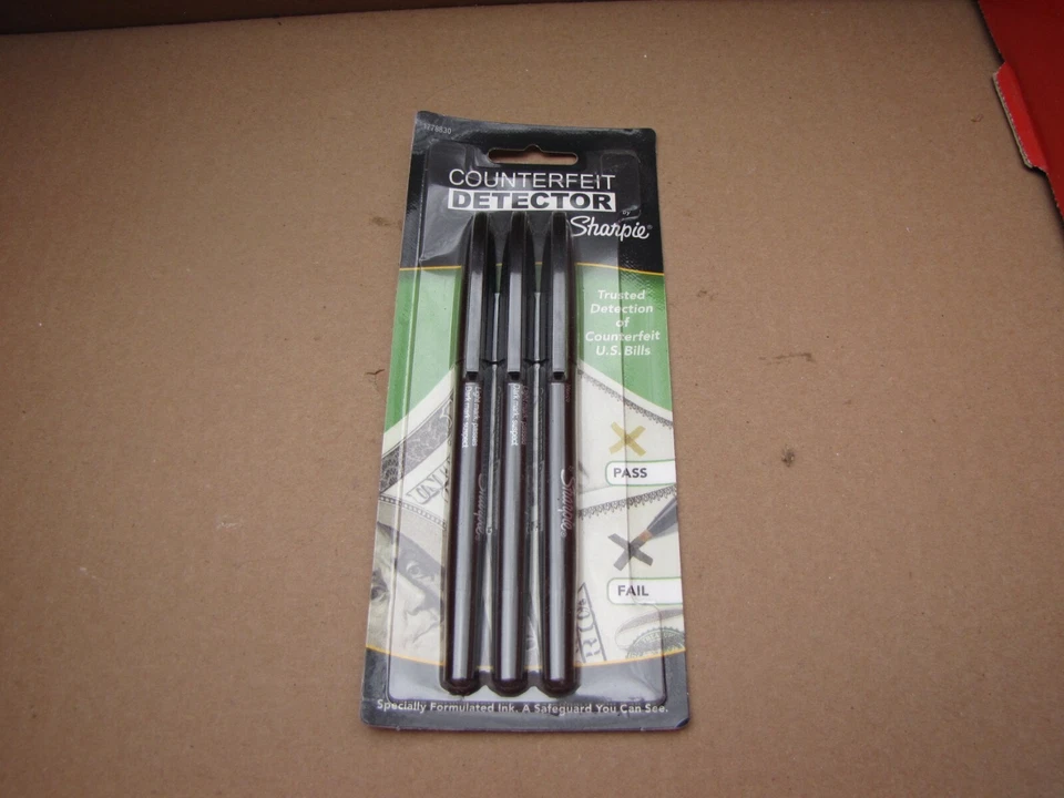 PACK DE 3 PLUMAS SHARPIE DETECTOR DE FALSIFICACIONES Foto 1 de 2
