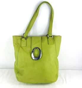 OROTON Green Pebbled Leather Bag Tote Large O Shoulder Bag Oroton Bag Work Bag - Picture 1 of 18