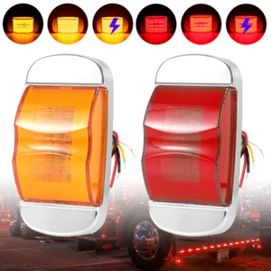 LED Clearance Lights Side Marker Lamp Amber Red Trailer Truck UTE RV Hi/Lo Flash - Picture 1 of 27