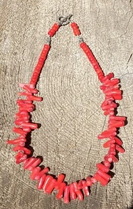 VTG Red Branch Coral Necklace - Imagen 1 de 7