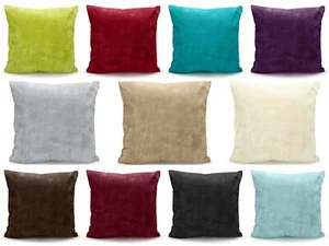 Cubiertas de cojín de piel sintética de lujo cubiertas de cojín liso 43 cmx43 cm piel de doble cara - Imagen 1 de 23