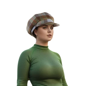 Women’s Wool Fiddler Cap – Vintage Newsboy Beret Hat, Sailor Captain Style - Picture 1 of 5