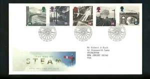 Postal History Great Britain FDC #1533-1537 Railroads trains locomotives 1994 - Picture 1 of 2