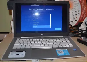 HP Stream 14-cb183nr laptop notebook Celeron 1.1ghz 4gb 32gb Windows 10 home S - Afbeelding 1 van 7