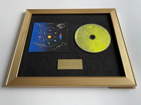 🎶💿⭐️SIGNED/AUTOGRAPHED COLDPLAY -MUSIC OF THE SPHERES FRAMED CD🎶💿⭐️ Cover