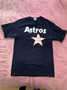 Vintage Majestic Houston Astros Nolan Ryan 34 Name Number Jersey Shirt Navy Sz L - Picture 1 of 5