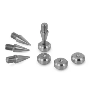 Stainless Steel Speaker Spikes M6 + 16mm dia Spikes Shoes Pads - HIFI Stands - Picture 1 of 1