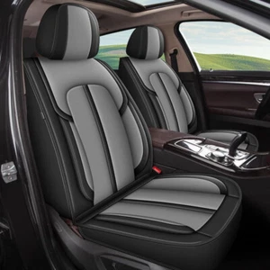 Car 5 Seat Covers Front+Rear For Hyundai Santa Fe 2009-2018 PU Leather Cushion - Picture 1 of 9