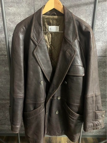 MAISON MARGIELA Martin Margiela Margiela Cappotto di Pelle Pea Coat Marrone