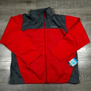Columbia Glennaker Lake Rain Jacket Men XL Red FullZip Mountain Outdoor Rainwear - Picture 1 of 7