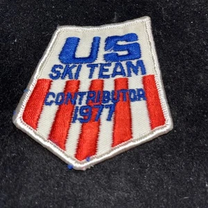 Stati Uniti vintage Patch da cucire SKI TEAM Contributor 1977 - Foto 1 di 4