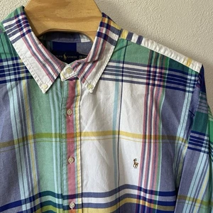 NEU Ralph Lauren Herren 5XB mehrfarbig kariert Oxford Langarm Button Down Hemd - Bild 1 von 6