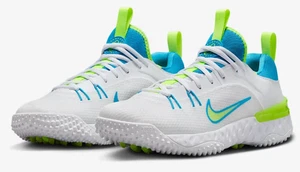 Nike Huarache 9 Elite TF LAX SE Lacrosse Turf Cleats FV6148-100 Men's Size 8 - Picture 1 of 7