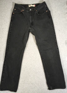 Levis Jeans Men 34x34 Vintage Denim Regular Fit Work Pants 505 Faded Black - Picture 1 of 22