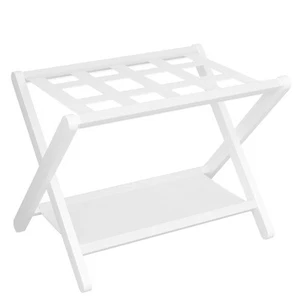 Luggage Rack, Folding Suitcase Stand with Storage Shelf, Heavy-Duty Luggage H... - Picture 1 of 8