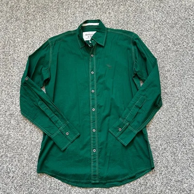 Camisa Abercrombie & Fitch Para Hombre Grande Verde Abotonada Manga Larga Hecha en Italia Foto 1 de 4