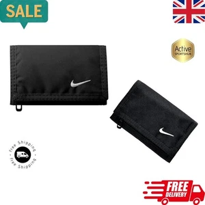 Portafoglio unisex Nike Swoosh DRI-Fit portafoglio porta carte di credito contanti portamonete zip - Foto 1 di 6
