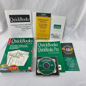 QuickBooks Version 4.0 Windows 95 CD-Rom Vintage All Original - Picture 1 of 15