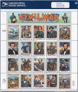 Scott #2975a 29¢ Civil War (Robert E Lee) Sheet of 20 Stamps - Sealed Blue - Picture 1 of 3