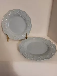 JC Penny's Chris Madden Adalina Light Blue 2 Dinner Plates - Picture 1 of 6