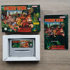 SNES Donkey Kong Country 1 in OVP mit Anleitung Super Nintendo Spiel - Bild 1 von 14