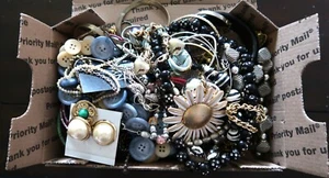 Craft Repair Costume Junk Jewelry Lot USPS Small Flat Rate Box JL6102403 - Picture 1 of 5