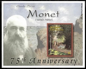 St. Vincent 2001 - Claude Monet Art - Souvenir Stamp Sheet - Scott #2944 - MNH - Bild 1 von 1