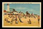 Massachusetts MA postcard Revere Beach Derby Racer Bath House roller coaster