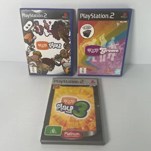 PlayStation 2 Eye Toy Game Bundle Lot x3 - Play, Play 3 & Groove PS2 Pal - Picture 1 of 8