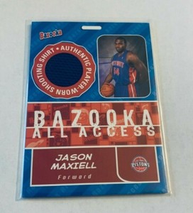 BF78258  2005-06 Bazooka All-Access Relics #JM Jason Maxiell PISTONS