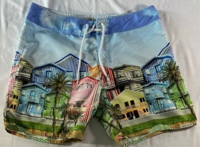 Pantalones cortos de baño Sauvage para hombre talla 32 escena de playa Foto 1 de 4
