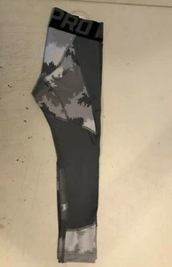 Nike Boy's Hyperwarm Pro Compression Tights Grey Camo S 915393-065    - Picture 1 of 1