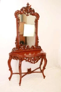 Prächtiger Chippendale Kosolenspiegel / 210 cm / Tolle Schnitzereien - Bild 1 von 24