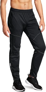 Men'S Thermal Windproof Cycling Pants, Fleece Lined Outdoor Bike Pants, Winter C - Picture 1 of 9