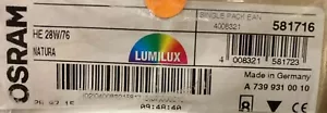 Osram Fluorescent Lamp T5 HE 28W/76 Natura Lumilux for Meat and Fish G5 - Picture 1 of 1