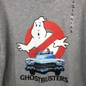 Ghostbusters T Shirt Uomo XL Ghost Vehicle ECTO-1 New York Grigio Rosso NUOVO - Foto 1 di 6