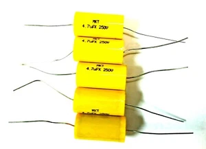 5 pcs. 4.7 uf 250V MKT CAPACITORS (US Stock) - Picture 1 of 2