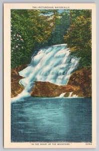Malerische Wasserfälle im Herzen der Berge in der Nähe von Asheville NC Postkarte - Bild 1 von 2